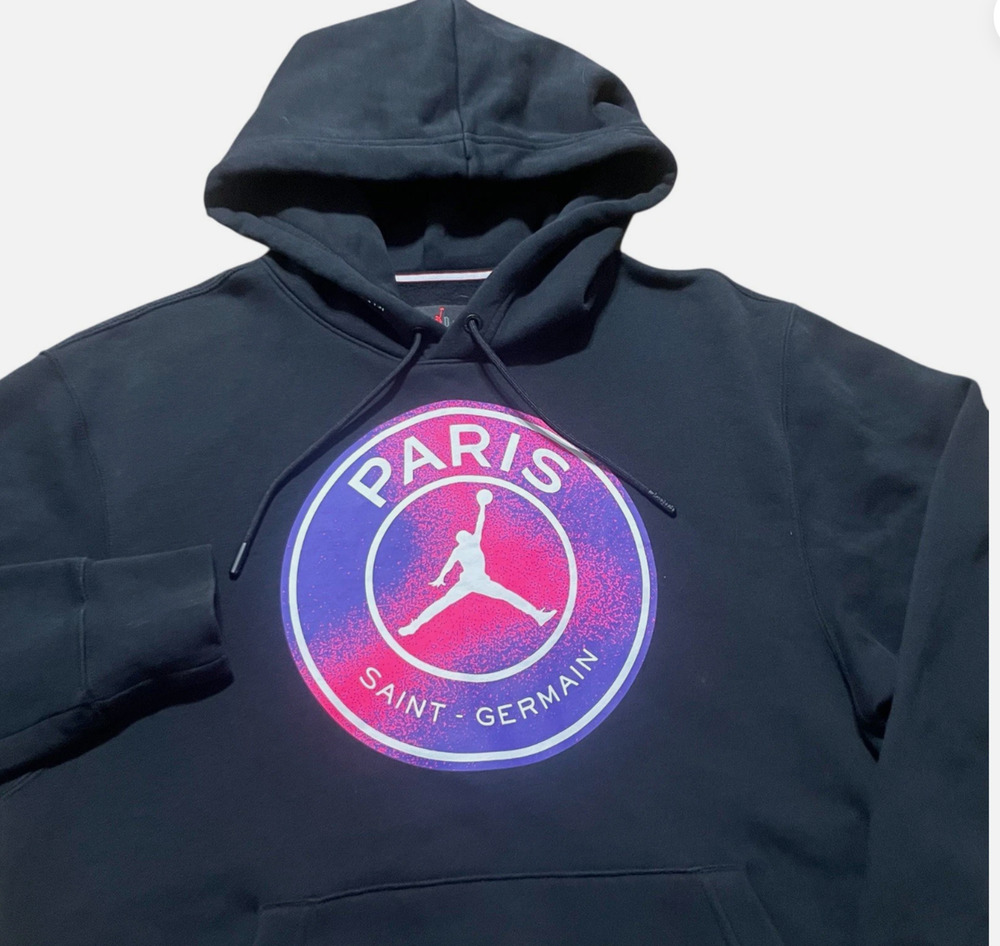 Nike Air Jordan Sweatshirt Men MediumBlack Paris Saint Germain Hoodie CZ0815-010